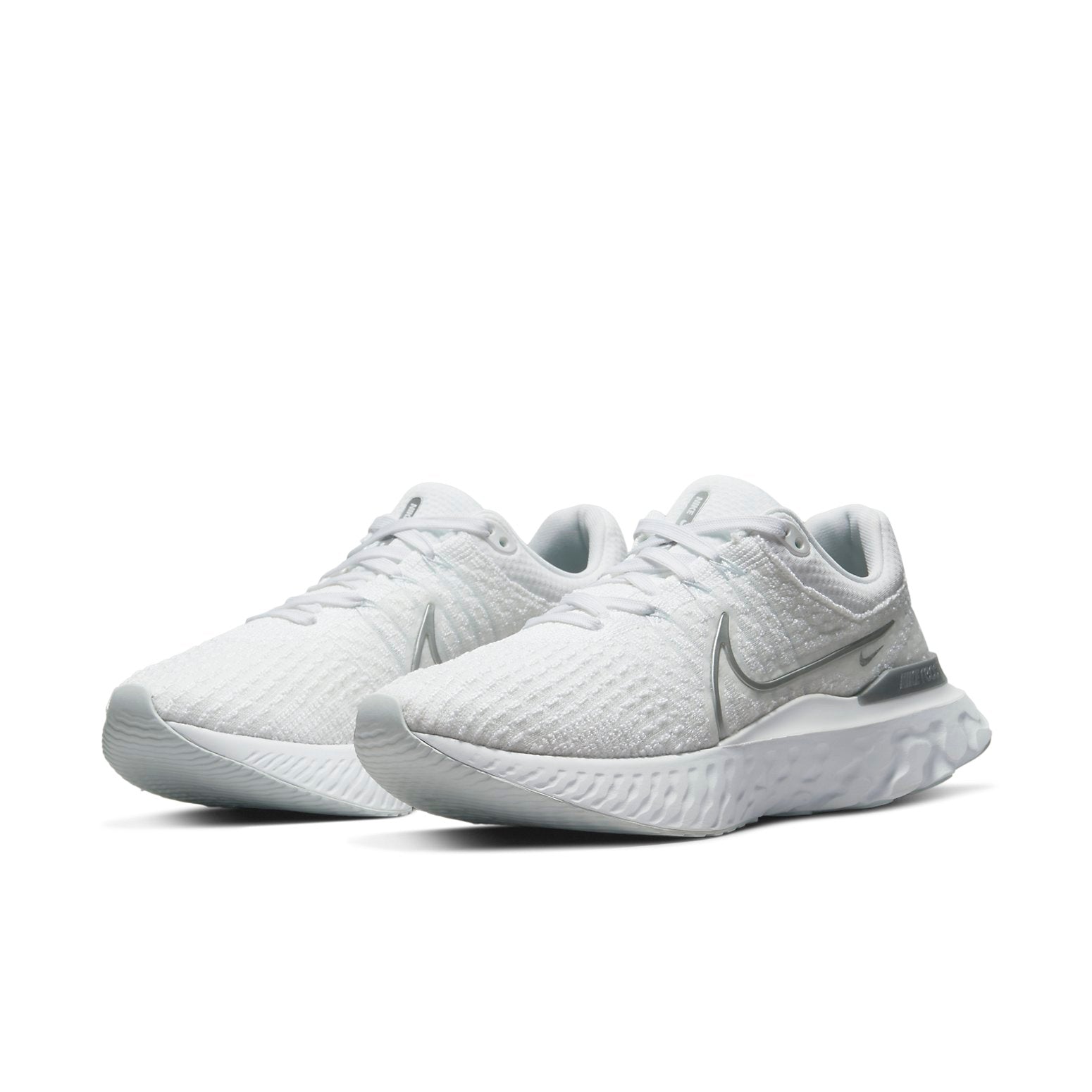 (WMNS) Nike React Infinity Run Flyknit 3 'White Metallic Silver' DD3024-101