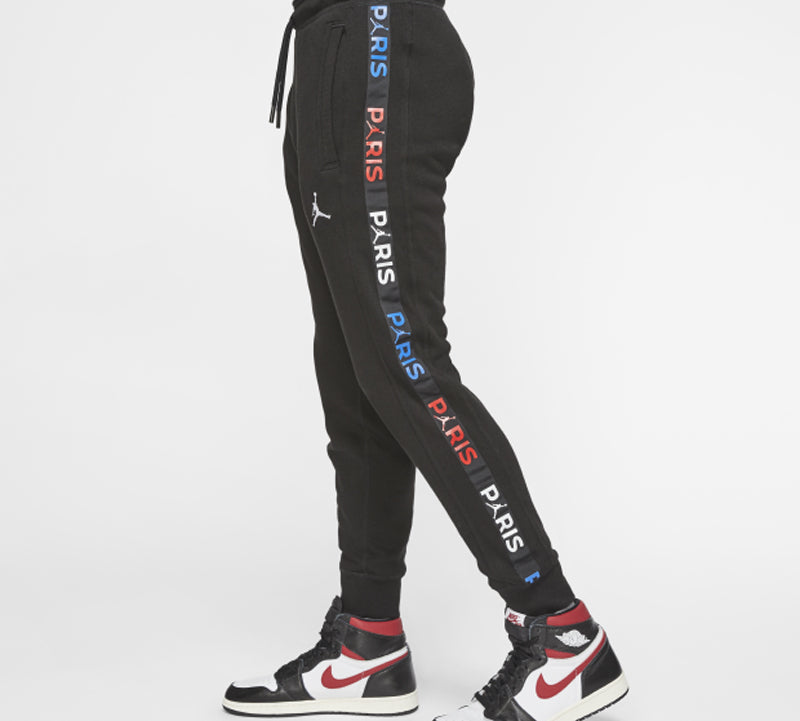 Air Jordan Paris Saint-Germain Logo Sweatpants 'Black' BQ8349-011