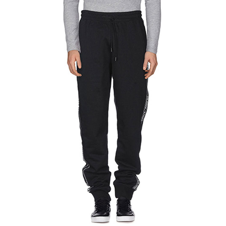 Men's Off-White Side Stripe Black Pants OMCH008E18A200011000