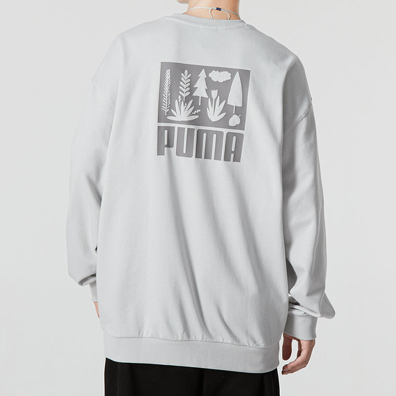 PUMA Logo Crew Neck Sweatshirt 'Grey' 538780-09