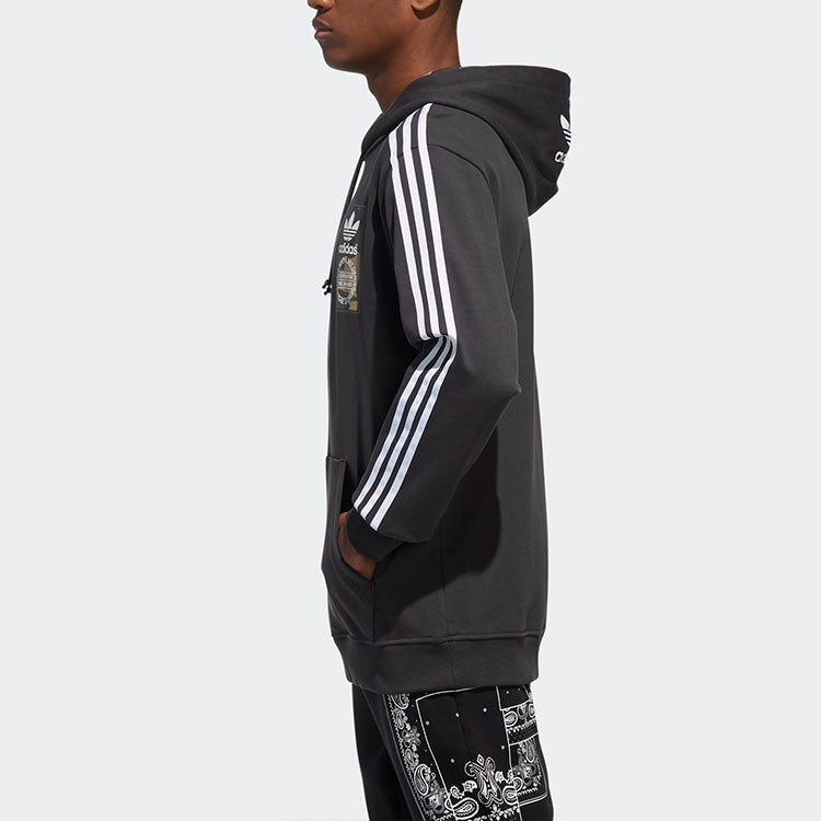 adidas originals Camouflage logo Printing Sports Cozy Pullover Black DX4214