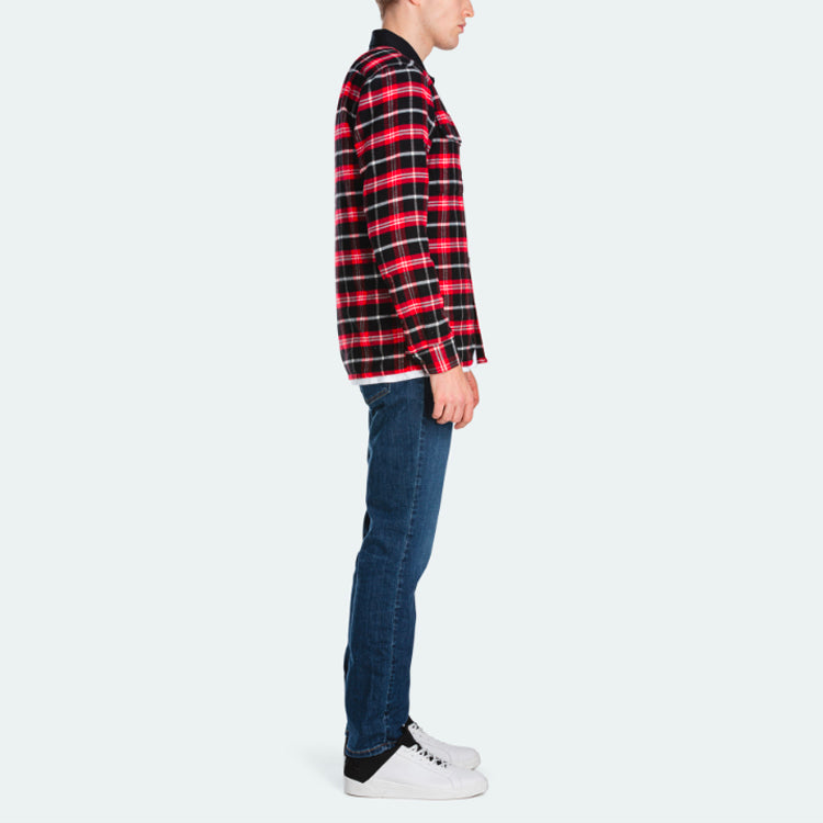 Men's Levis JAHAN LOH Crossover Plaid Long Sleeves Shirt Red 18186-0000