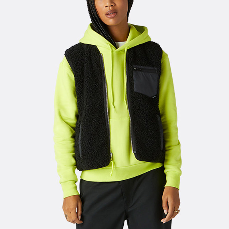 (WMNS) Converse Sherpa Reversible Vest Asia Sizing 'Black' 10020286A02