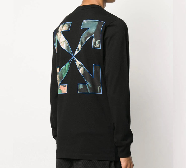 Off-White Caravaggio Multi-Color Our Lady Painting Arrow Long Sleeves Ordinary Version Black OMAB001E20JER0051010