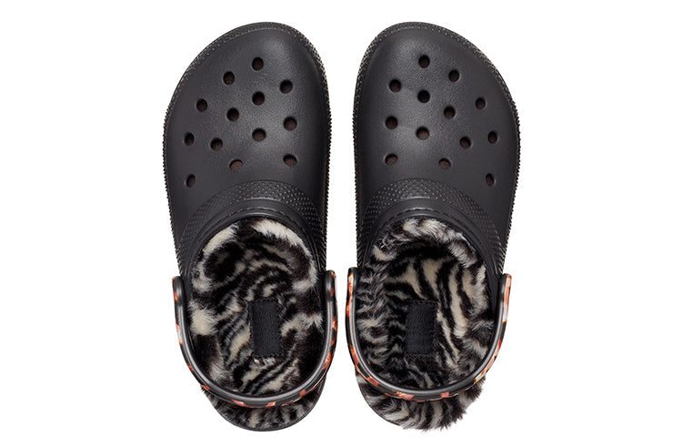 Crocs Classic Lined Animal Remix Clog 'Black & Multi' 207842-0ZR