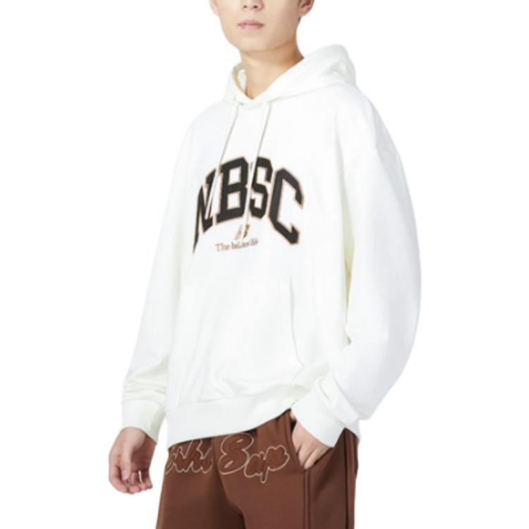 New Balance Logo Print Hoodie Asia Sizing 'White Tan' 5CC44353-IV
