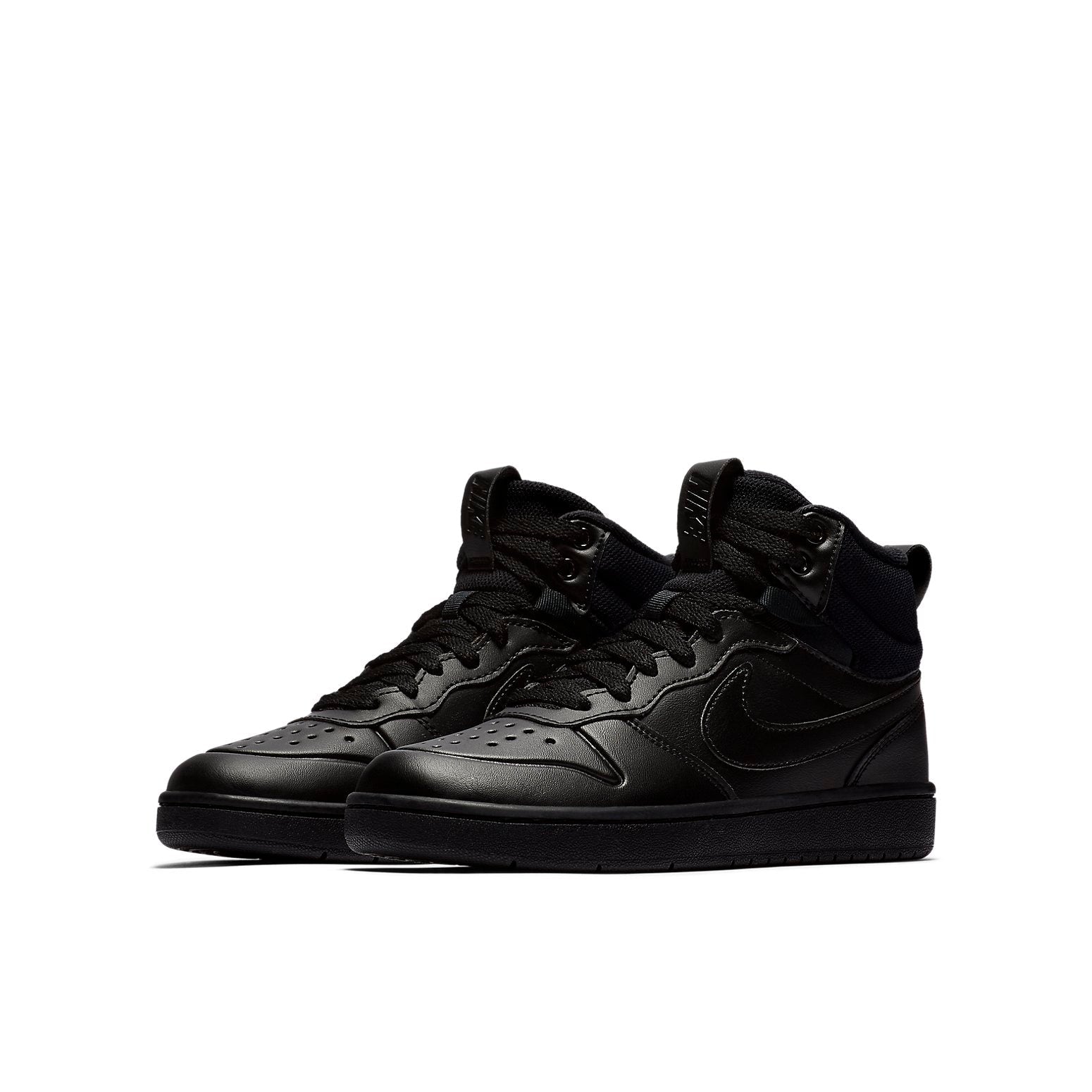 (GS) Nike Court Borough Mid 2 'Black' BQ5440-001