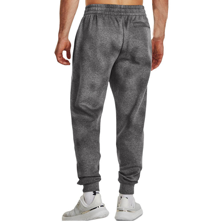 Under Armour Rival Fleece Printed Joggers 'Grey Black' 1379777-025