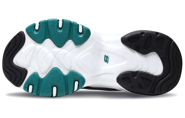 Skechers D'Lites 3.0 low running Shoes Black/White/Green 999878-WGRN