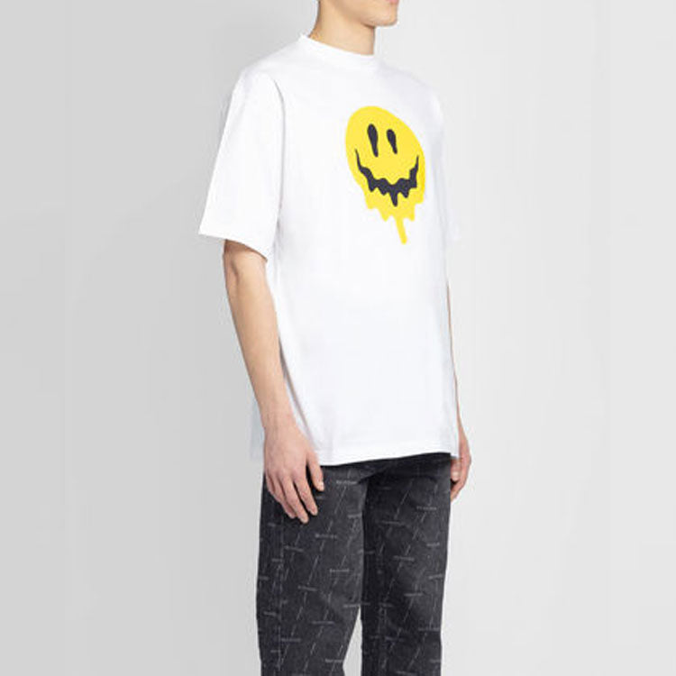 Balenciaga SS21 Drip Peace Large Fit Smile Printing Causual GS White 641675TKVA18639