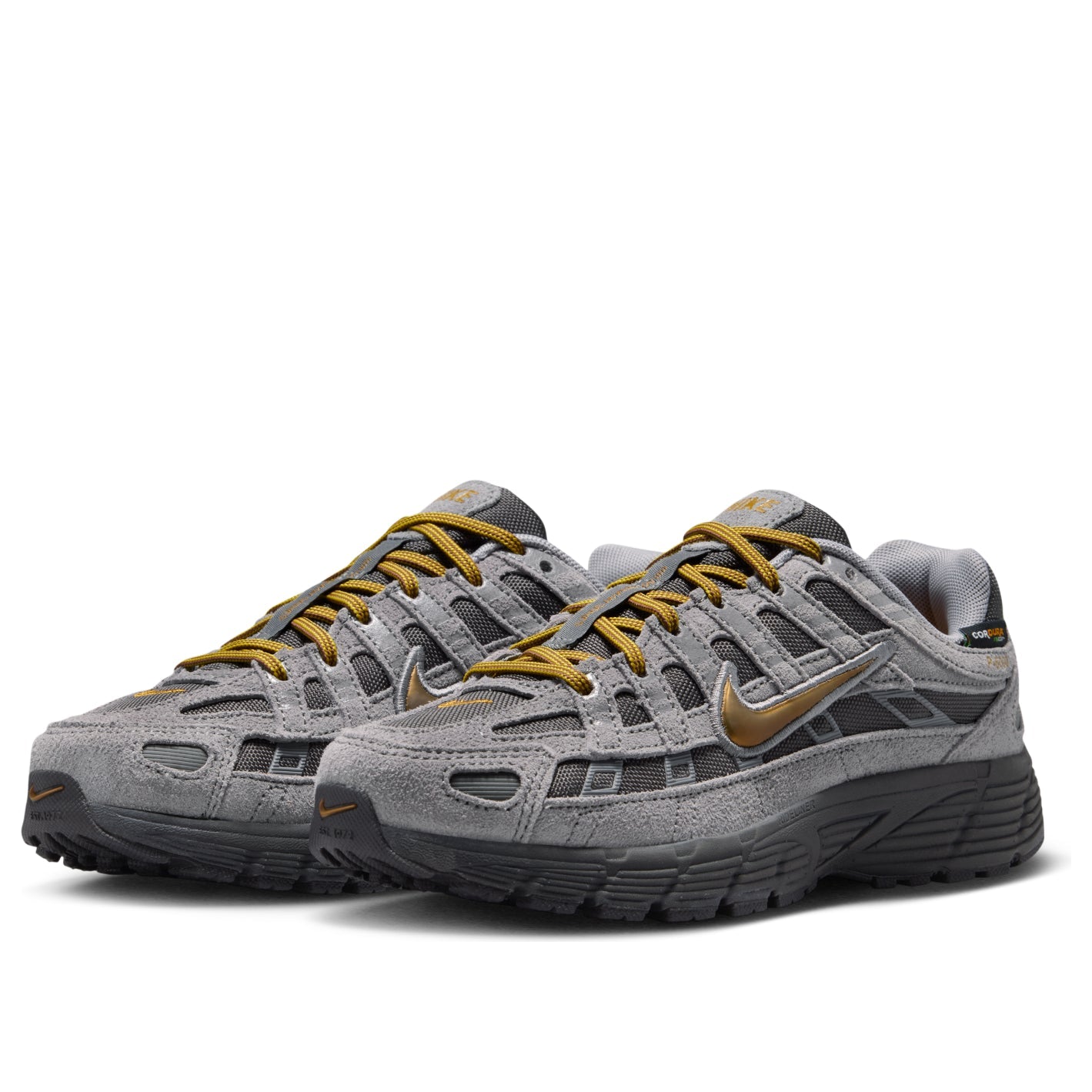 (GS) Nike P-6000 Premium 'Medium Grey Golden Hoops' IO4668-200