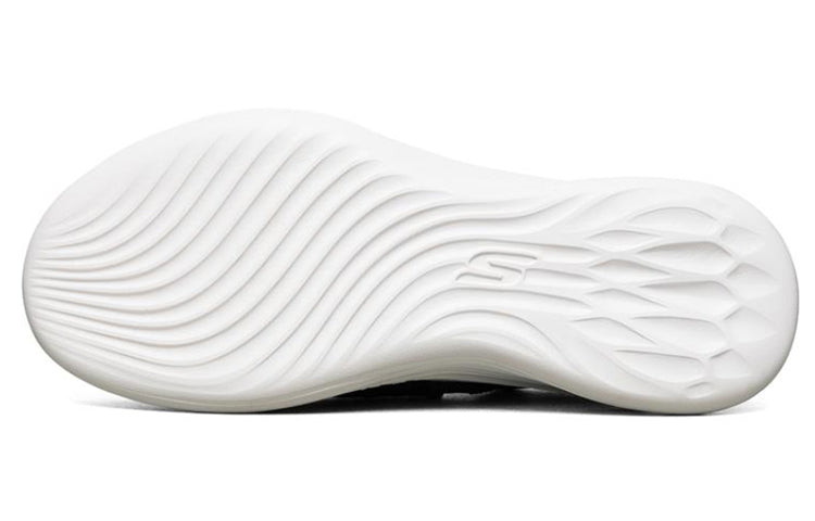 (WMNS) Skechers You Wave Sports Shoes Black/White 132000-BKW