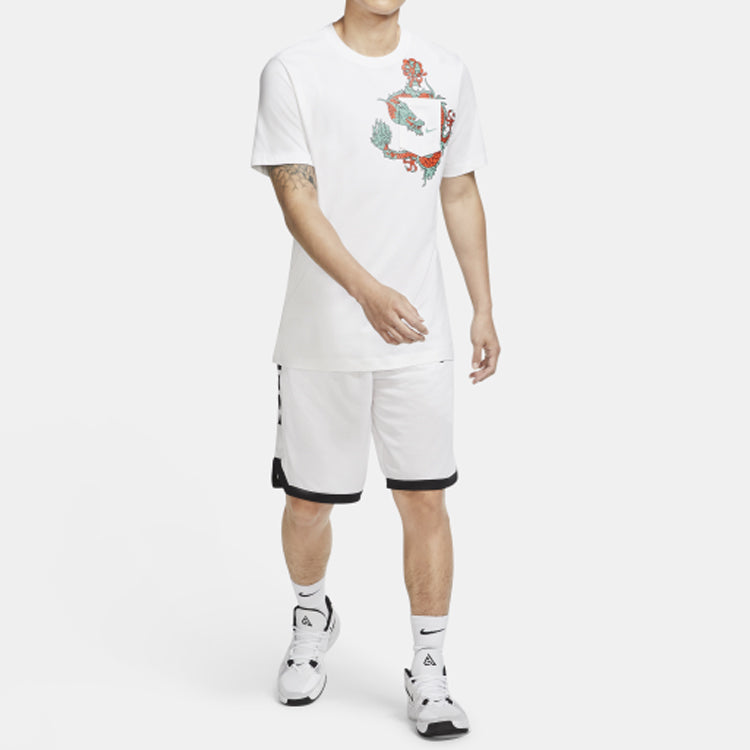 Nike Exploration Dragon Applique Pockets Short-sleeve Tee Men White CV1047-100