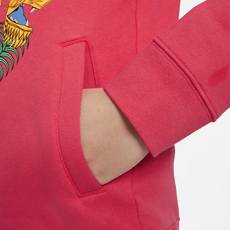 (GS) Nike B NK LBJ PO HOODIE FUSION RED DJ5728-604