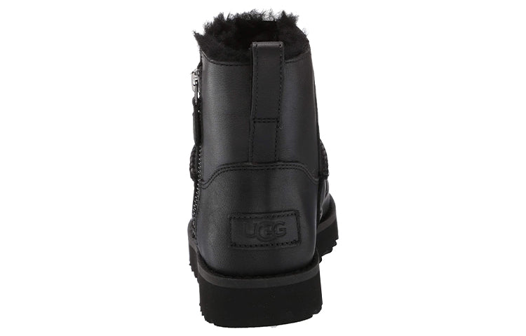 (WMNS) UGG Classic Zip Mini Snow Boots Black 1116104-BLK