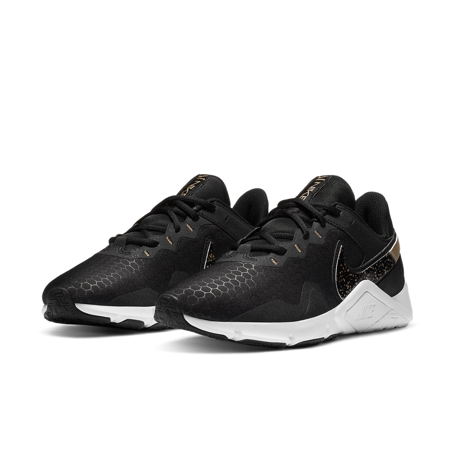 (WMNS) Nike Legend Essential 2 Premium 'Black White Gold' CZ3668-001