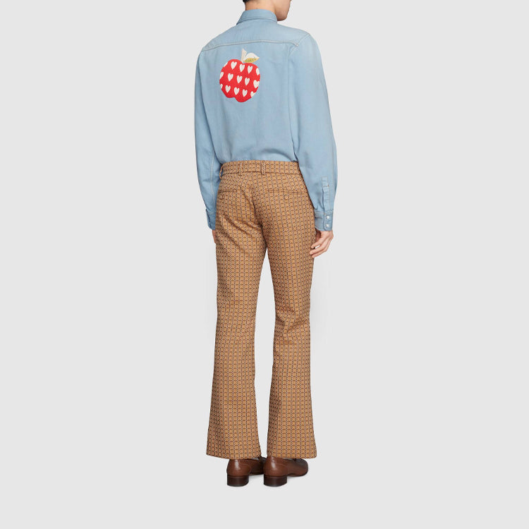 Gucci Les Pommes Oxford Cotton Shirt'Blue' 655703-XDBP4-4447