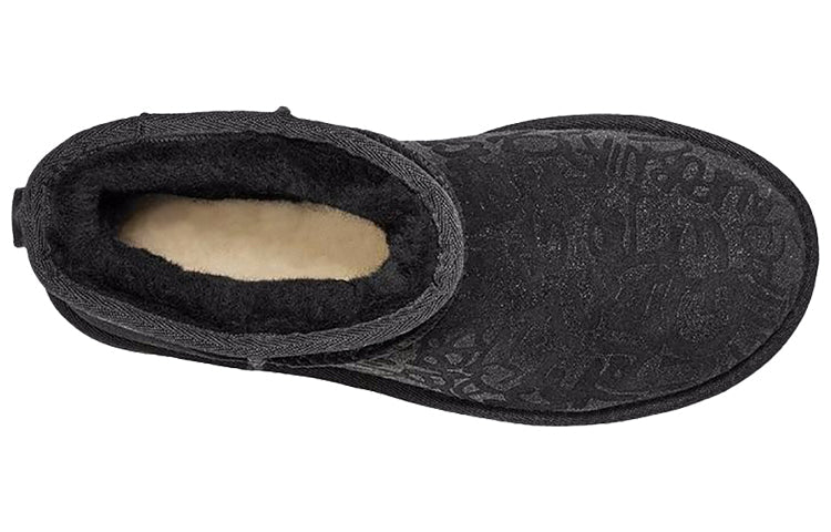 (WMNS) UGG Classic Mini Sparkle Graffiti 1107034-BLK
