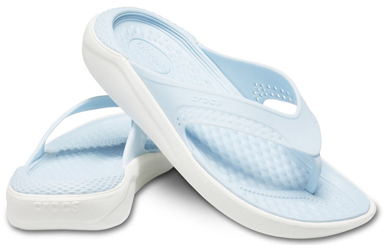 Crocs LiteRide Beach Cozy Stylish Unisex Light Blue Slippers 205182-4KA