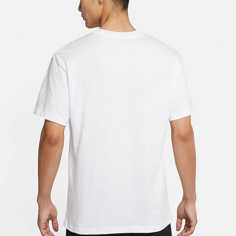 Nike Just Do It Basketball Sports Printing Short Sleeve White DD0810-100