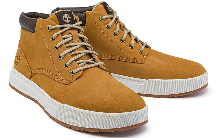 Timberland Maple Grove Wide Fit Leather Chukka Boots 'Wheat' A5PRVW