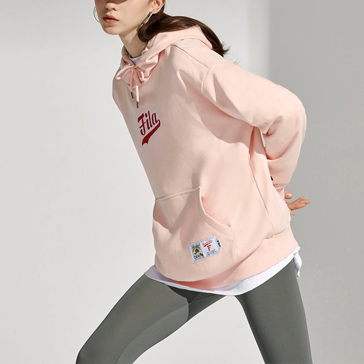 (WMNS) Fila FUSION Alphabet Drawstring Hoodie Pink T11W112204F-LP