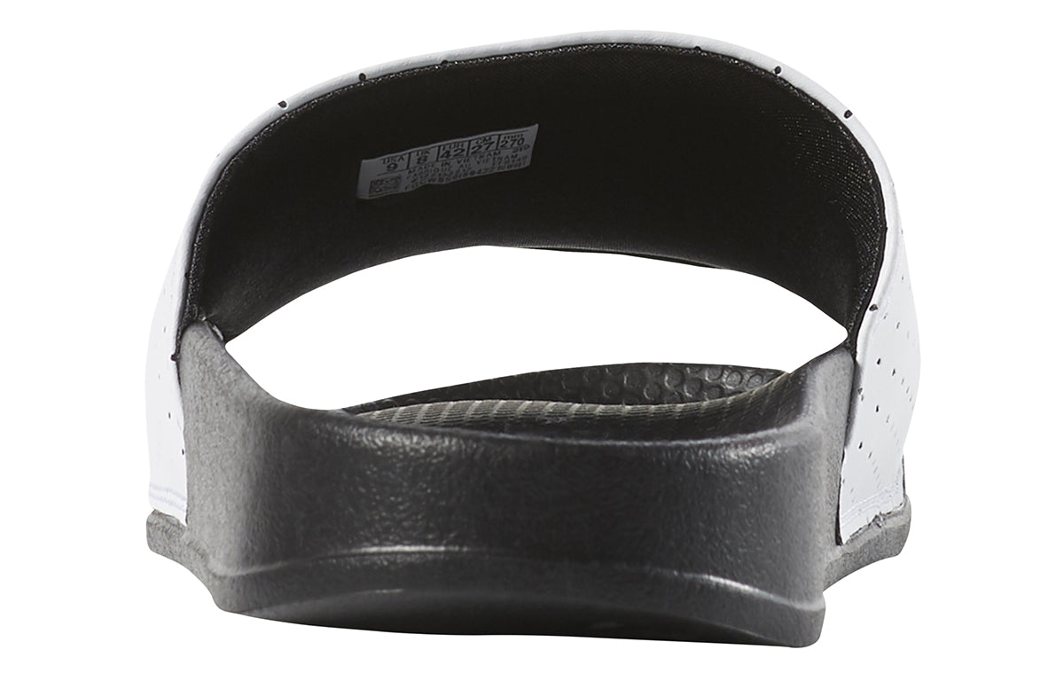 Reebok Classic Slide Soft Sole Cozy Flat Heel Sports Slippers Black White EF8149