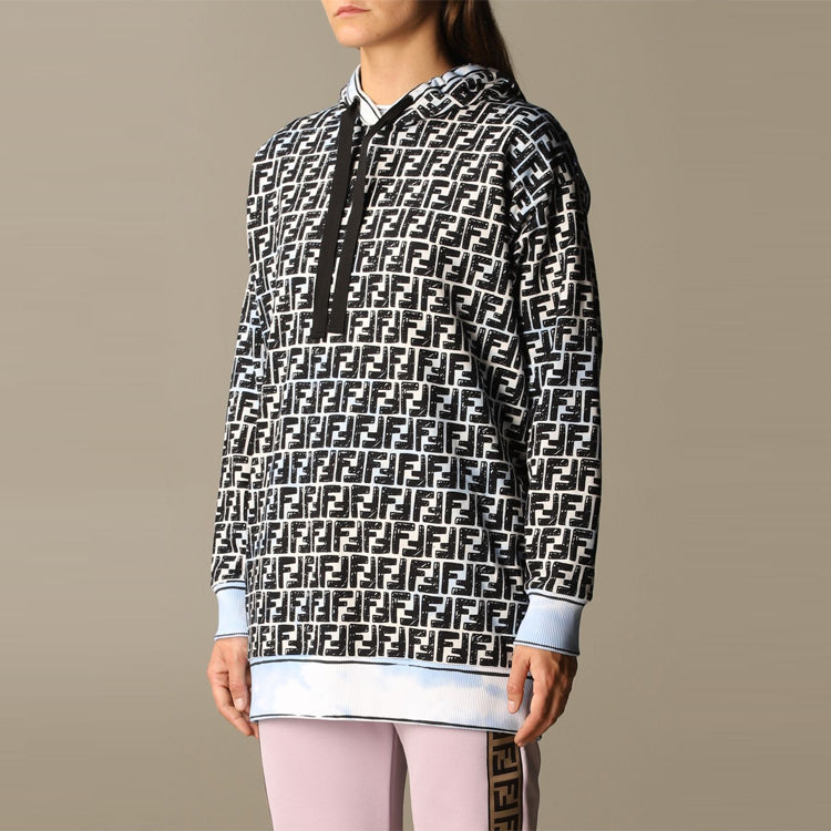 (WMNS) FENDI Roma Joshua Vides Hoodie Light Blue FS7263AC6FF1B64