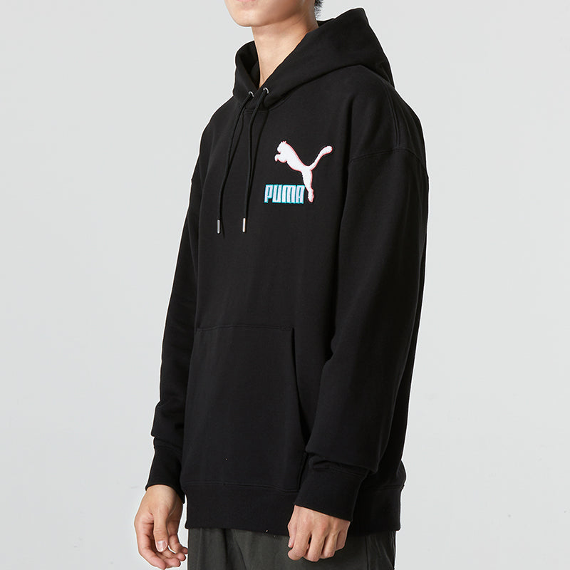 PUMA Colorblock Fandom Logo Hoodie 'Black' 537749-01