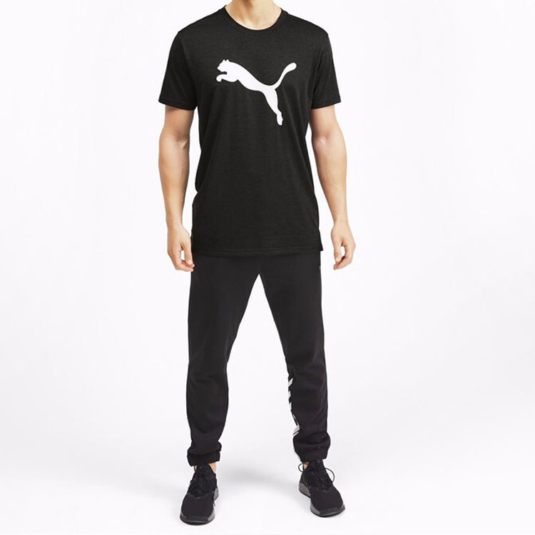 PUMA Logo Printed Short Sleeve TEE Black 518382-02
