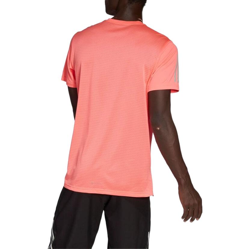 adidas Tennis Training Sports Stripe Solid Color Logo Breathable Quick Dry Casual Short Sleeve Pink HB7446