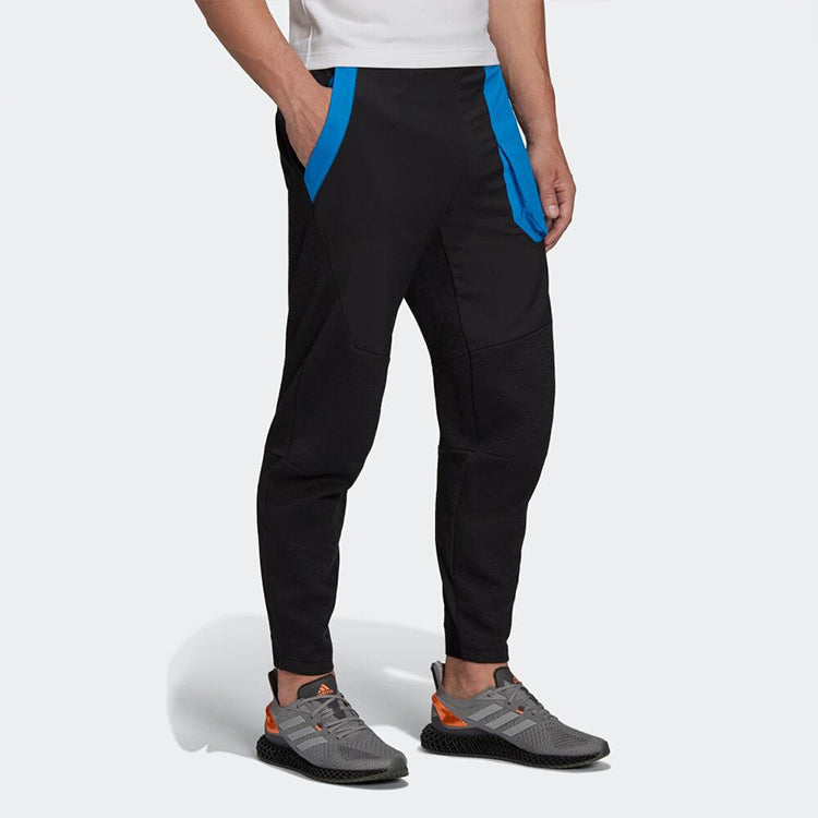 adidas Colorblock Straight Casual Sports Pants Japanese Version Men's Black HG5863