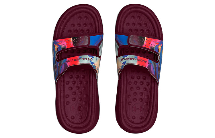 (WMNS) Under Armour Ansa Studio Slides 'Graphic Bolt Red' 3025404-600