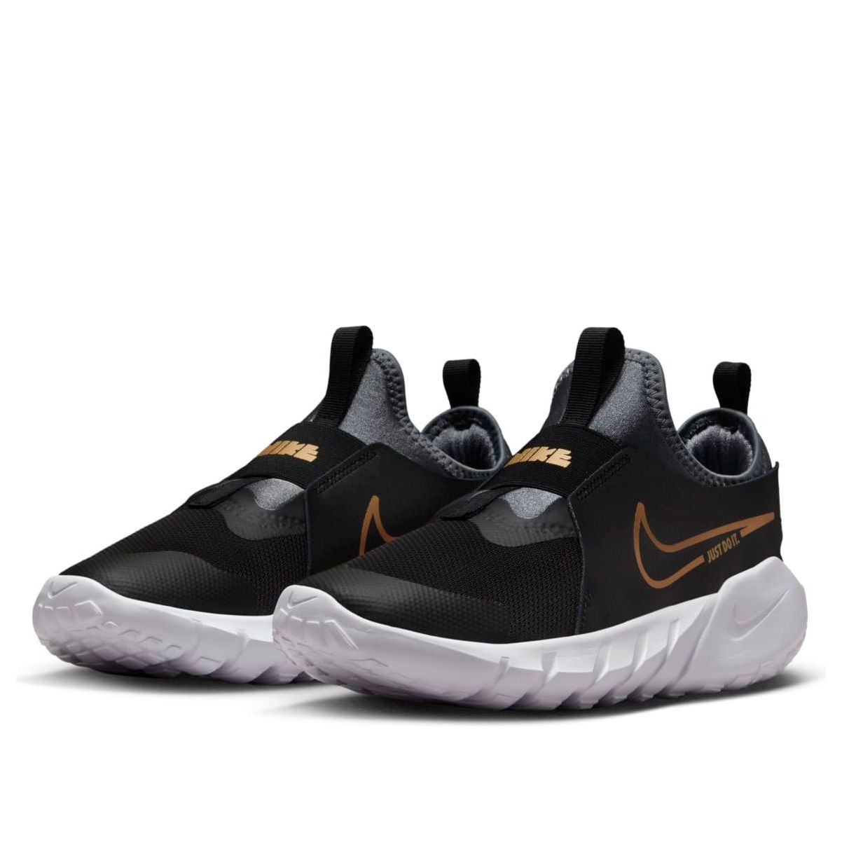(GS) Nike Flex Runner 2 'Black Metallic Gold' DJ6038-007