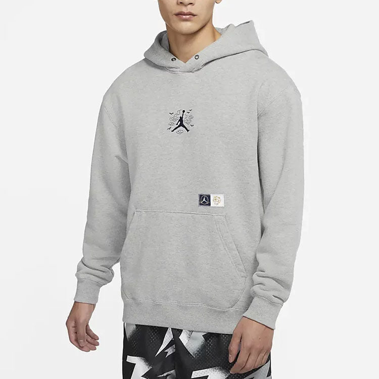 Men's Air Jordan CNY New Year's Edition Embroidered Logo Sports Pullover Gray DO4083-063