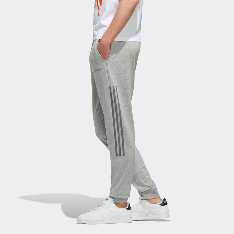 adidas neo Stripe Casual Bundle Feet Sports Long Pants Gray FK9931
