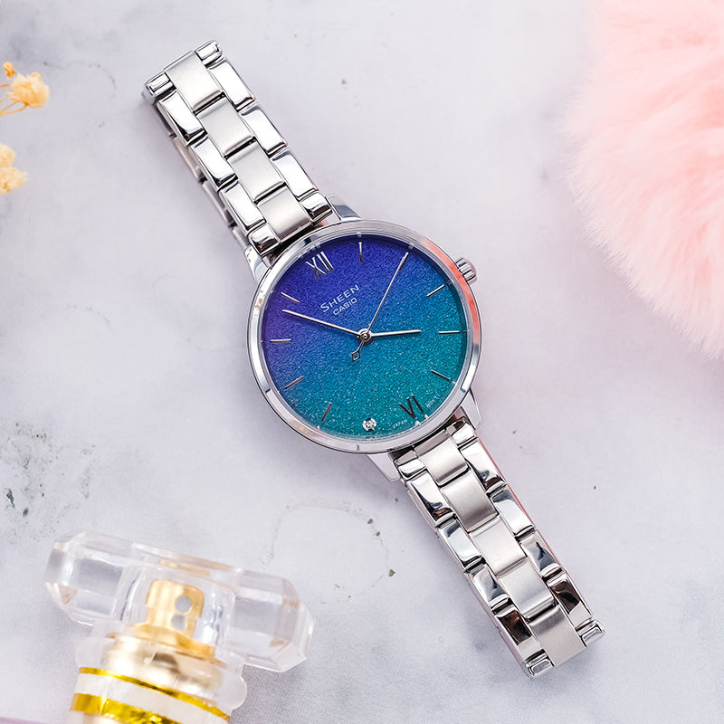 Casio Sheen Universe Starry Sky Analog Watch 'Purple Blue Silver' SHE-4548D-2AUPR