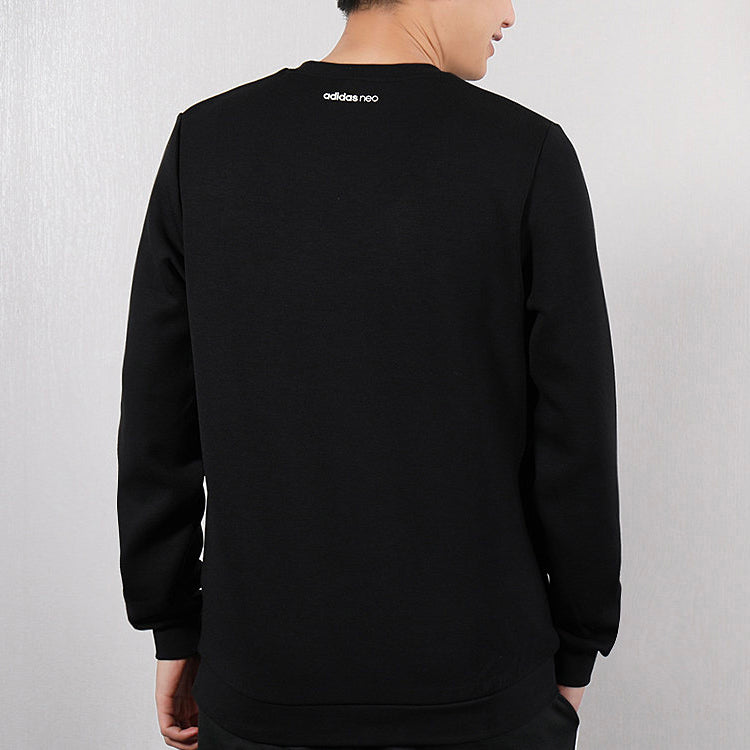 adidas neo M CS Sweatshirt Athleisure Casual Sports Round Neck Pullover Black DZ8718