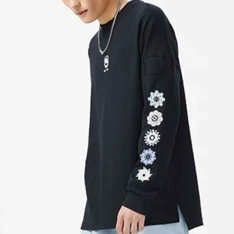 Li-Ning Jon Burgerman Badfive Tee 'Black' AHSR757-3