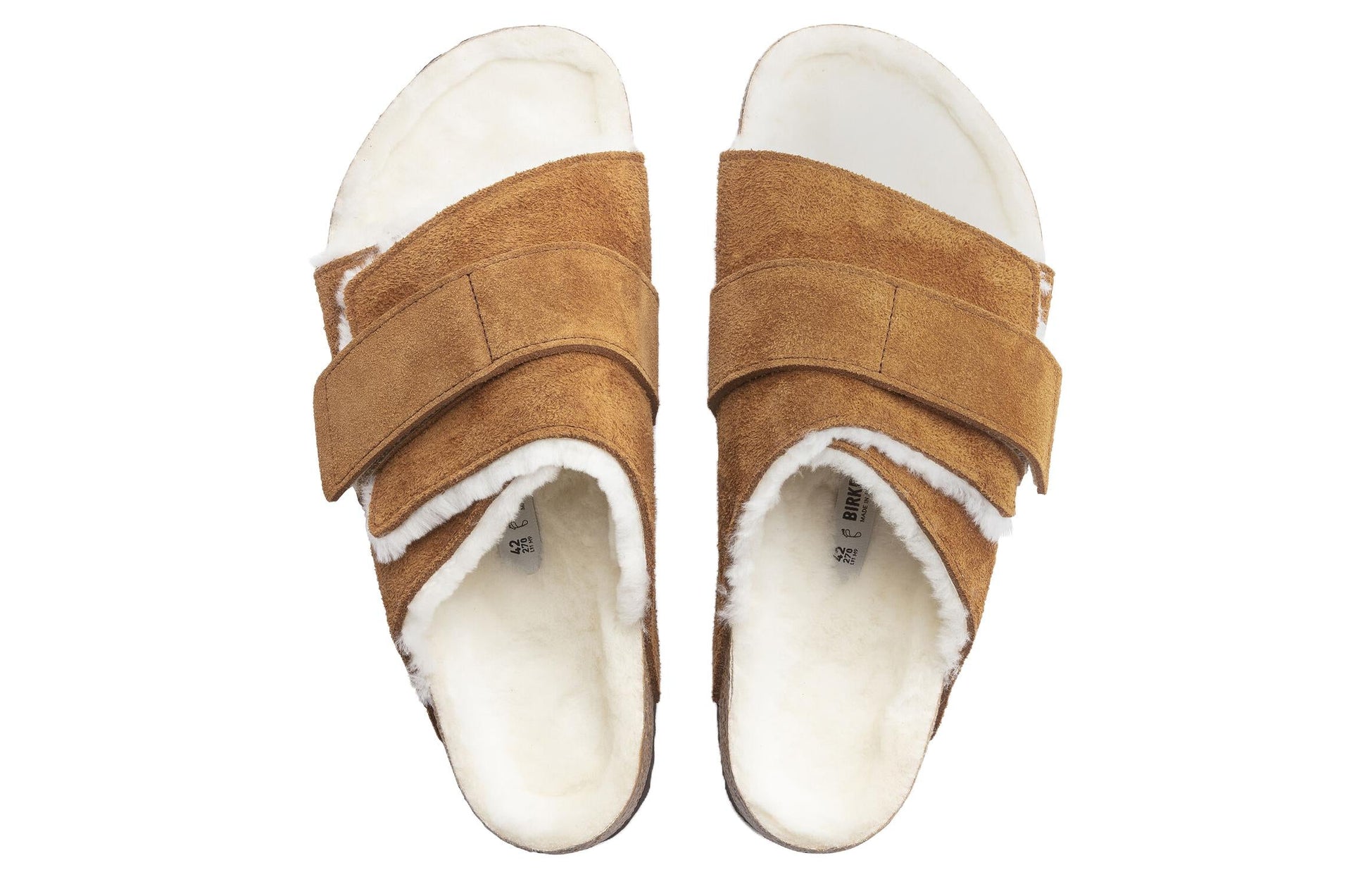 Birkenstock Kyoto Shearling Suede Leather 'Mink' 1023202