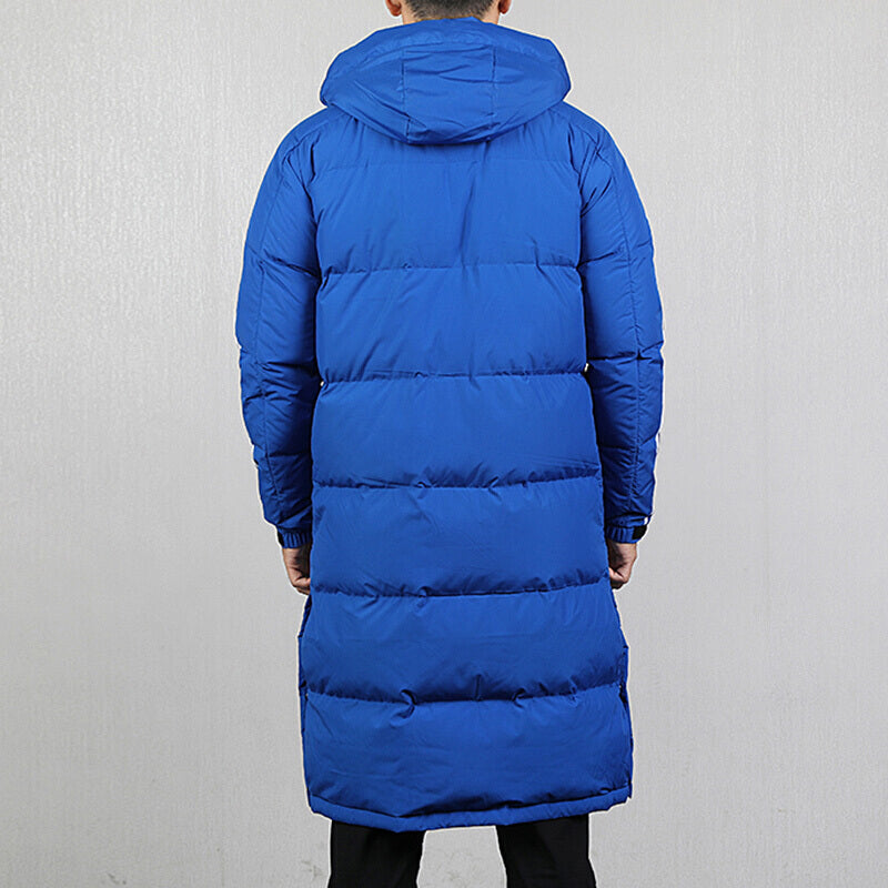 adidas 3ST Long Parka Windproof Stay Warm hooded down Jacket Blue EH3992
