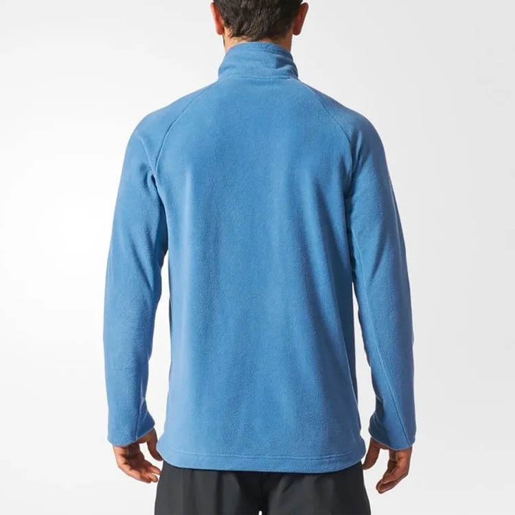 adidas Casual Sports Fleece Stand Collar Slim Fit Jacket Blue BP9686