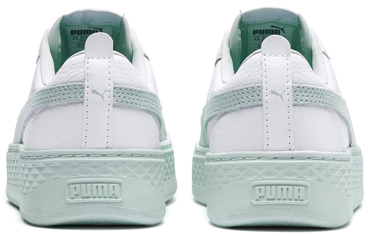 (WMNS) PUMA Smash Platform White/Green 366487-07