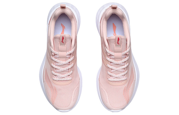 (WMNS) Li-Ning Lightweight Running Shoes 'Pink White' ARHR064-5