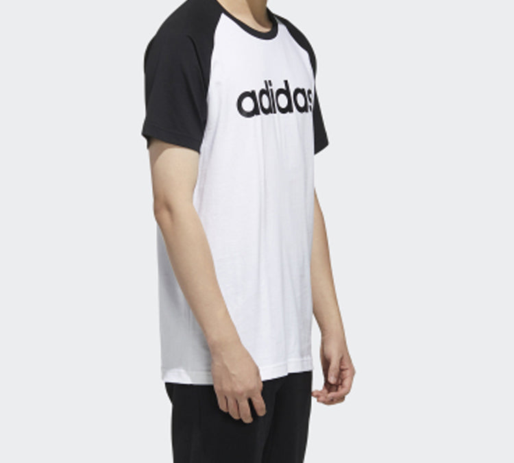 adidas neo Round Neck Sports Short Sleeve White FP7443