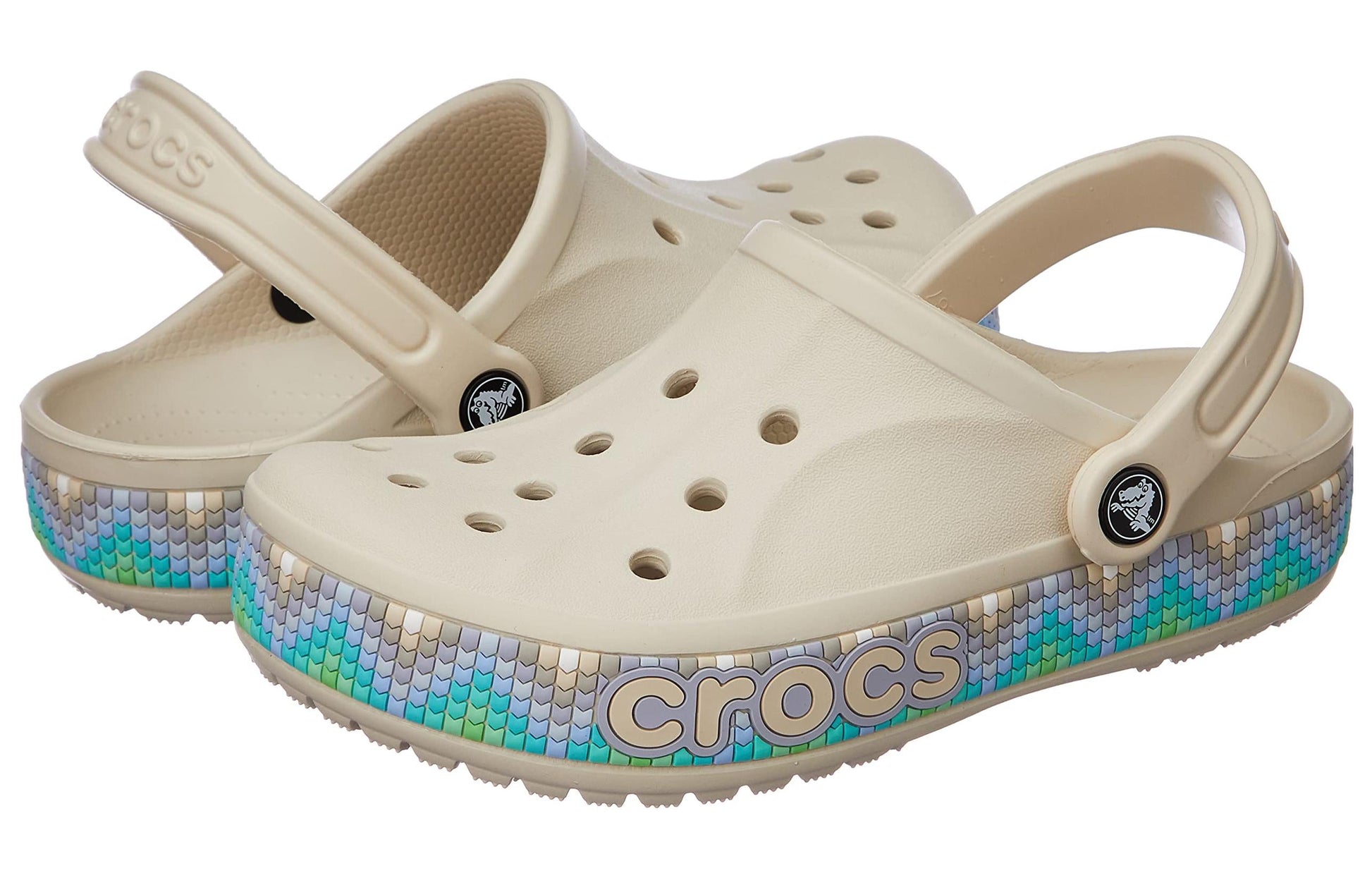 Crocs Bayaband Chevron Band Clogs 'Stucco Multi' 208100-1F8