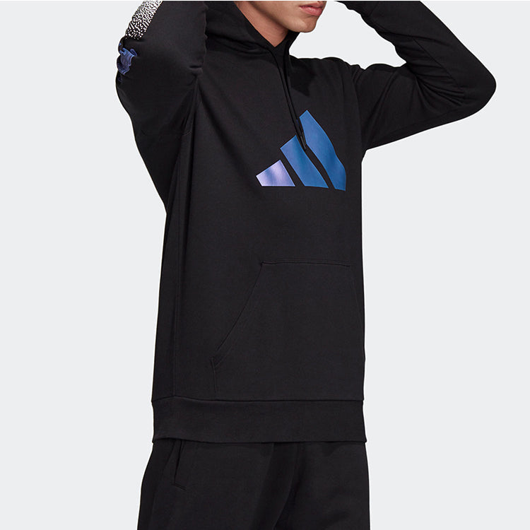 adidas logo Printing Casual hooded Sports Black GI6396