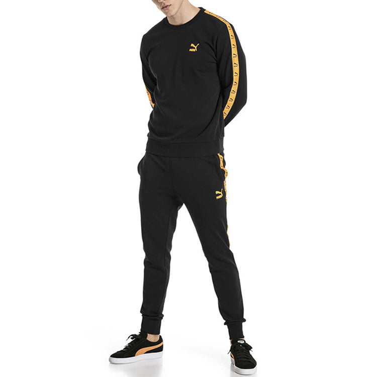 PUMA Unisex Monogram Round-neck Sweatshirt Black 579713-01