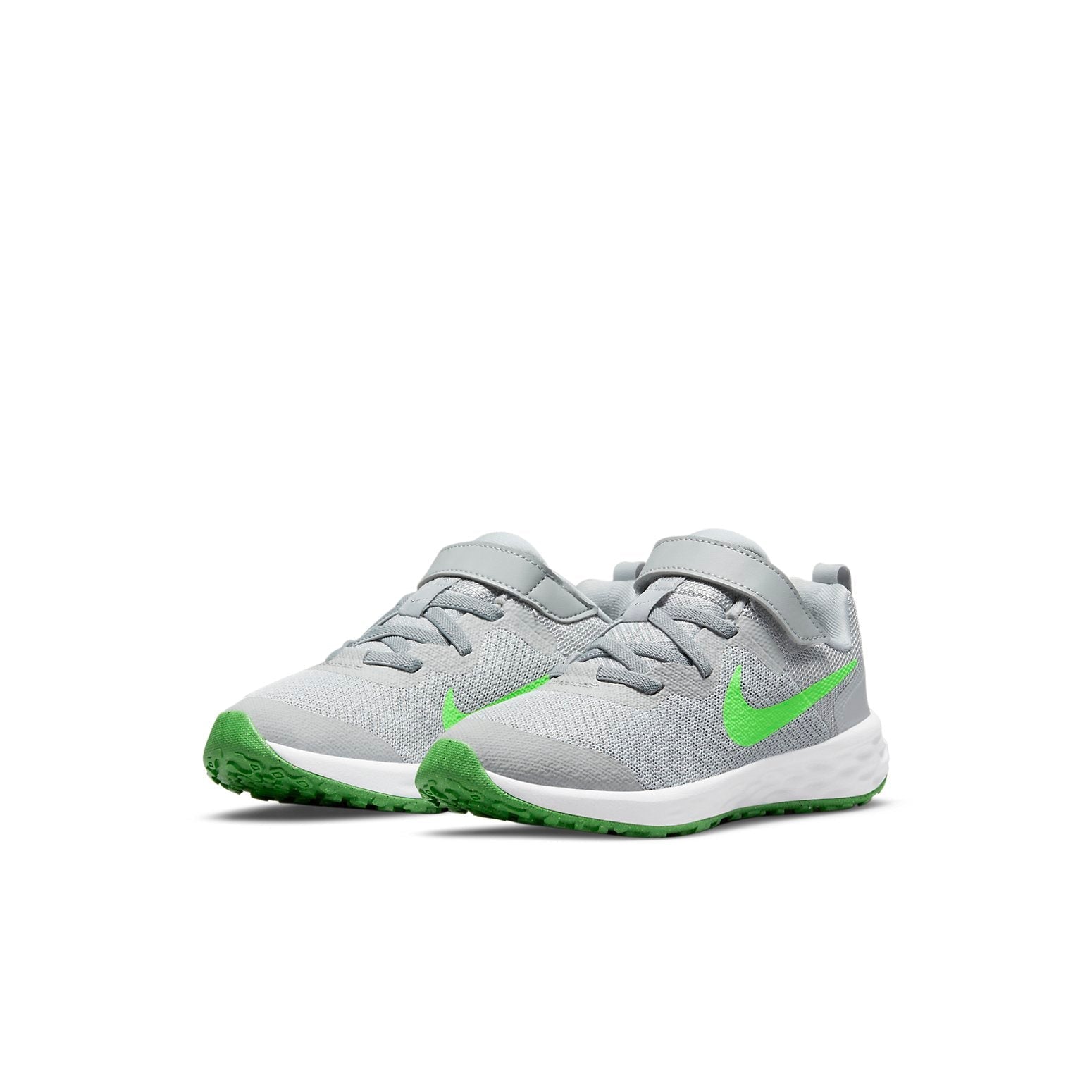 (PS) Nike Revolution 6 Low-Top Gray/Green DD1095-009