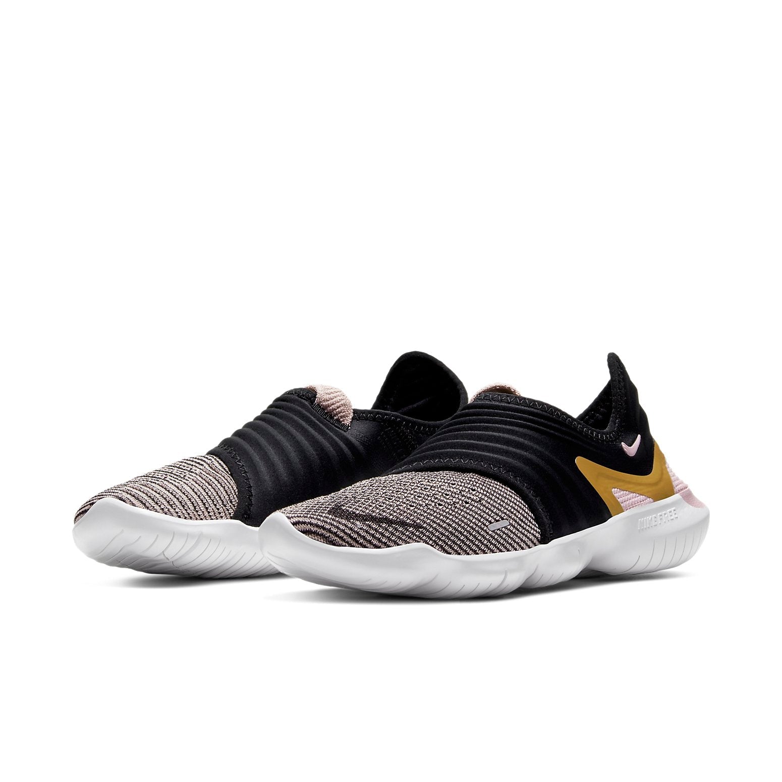 (WMNS) Nike Free RN Flyknit 3.0 For Black/Golden AQ5708-010